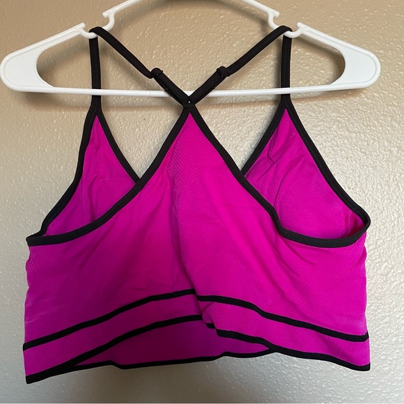 AVIA Women’s Active Criss Sports Bra - Plus Size - Pink & Black - Picture 3 of 7